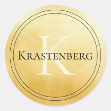 Aangepaste naam monogram zwart crème Gold