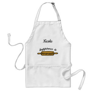 Aangepaste naam monogramed Happiness Homemade Pock Standaard Schort