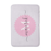 Aangepaste Naam Monogrammed Badkamermat Badmat (Voorkant Verticaal)