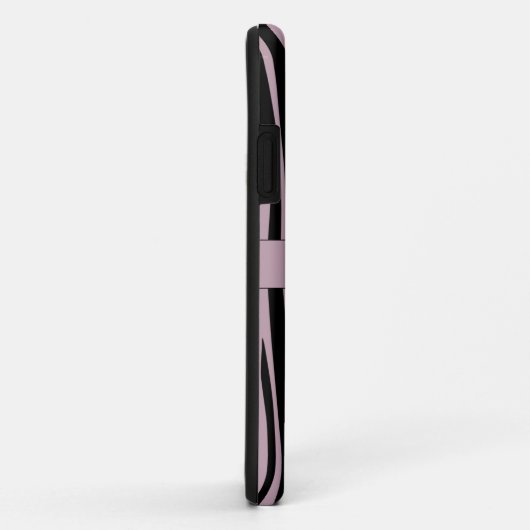 Aangepaste naam Monogrammed Zebra stripes patroon Case-Mate iPhone Case (Achterkant/rechts)