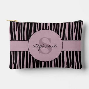 Aangepaste naam Monogrammed Zebra stripes patroon Etui