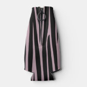 Aangepaste naam Monogrammed Zebra stripes patroon Flesjeskoeler (Achterkant)