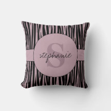 Aangepaste naam Monogrammed Zebra stripes patroon