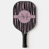 Aangepaste naam Monogrammed Zebra stripes patroon Pickleball Paddle (Voorkant)