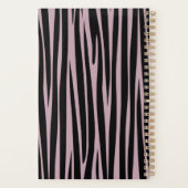 Aangepaste naam Monogrammed Zebra stripes patroon Planner (Achterkant)