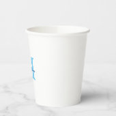 Aangepaste naam Monogrammen Blauwe Baby showers Bi Papieren Bekers (Links)