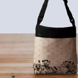 Aangepaste naam & monogrampatroon crossbody tas
