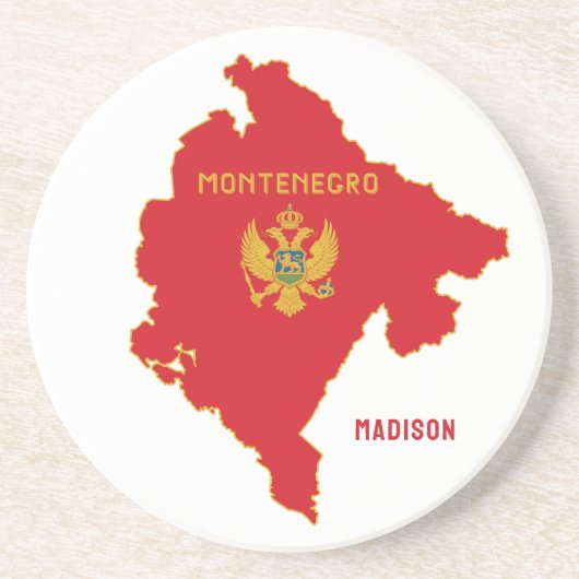 Aangepaste naam Montenegro Zandsteen Onderzetter (Voorkant)