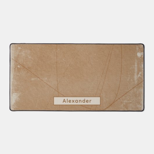 Aangepaste naam Moody Distressed Terracotta Kantoo Bureaumat (Voorkant)