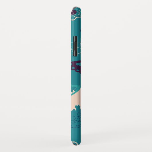 Aangepaste naam | Mooi patroonpatroon Case-Mate iPhone Case (Achterkant/rechts)