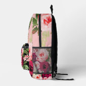 Aangepaste naam Mooie botanische waterverf floral Bedrukte Rugzak (Rechts)