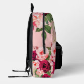 Aangepaste naam Mooie botanische waterverf floral Bedrukte Rugzak (Links)