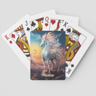 Aangepaste naam Mooie Eenhoorn Pokerkaarten