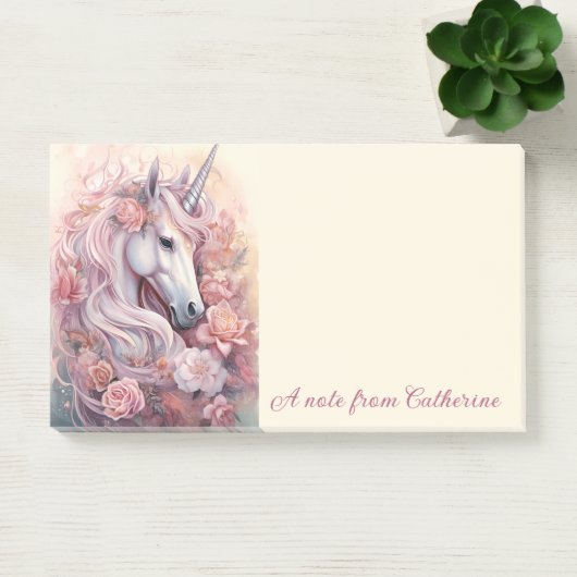 Aangepaste naam Mooie Eenhoorn Post-it® Notes (Kantoor)