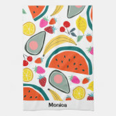 Aangepaste naam Mooie fruit achtergrond Theedoek (Verticaal)