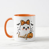 Aangepaste naam Mop Halloween Geest Mok (Links)