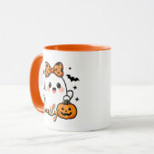Aangepaste naam Mop Halloween Geest Mok (Voorkant links)