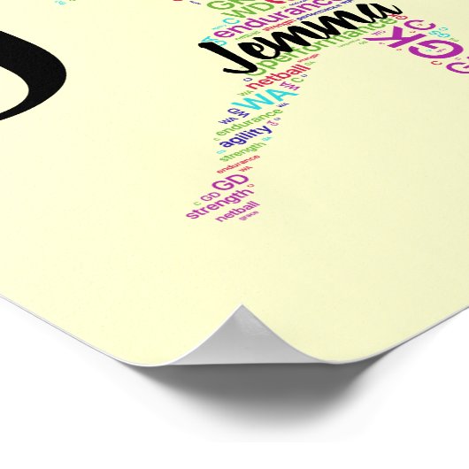 Aangepaste naam Motivatie netball Poster (Hoek)