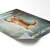 Aangepaste naam Motiverend Grappig Hou vol Kat Poster (Hoek)