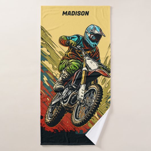 Aangepaste naam Motocross Badhanddoek (Badhanddoek)