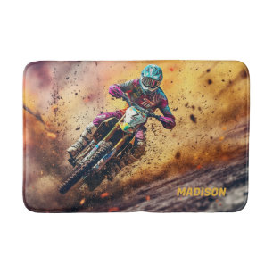 Aangepaste naam Motocross Badmat