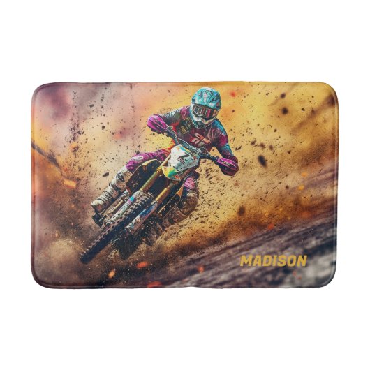 Aangepaste naam Motocross Badmat (Voorkant)