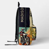 Aangepaste naam Motocross Bedrukte Rugzak (Links)