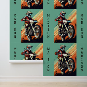 Aangepaste naam Motocross Behang