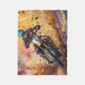 Aangepaste naam Motocross Fleece Deken (Voorkant)