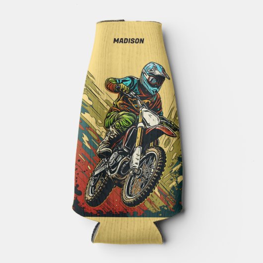 Aangepaste naam Motocross Flesjeskoeler (Voorkant)