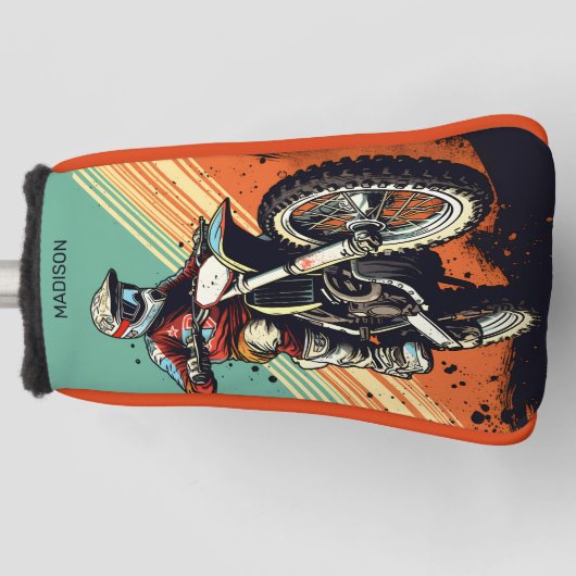Aangepaste naam Motocross Golfheadcover (Voorkant)