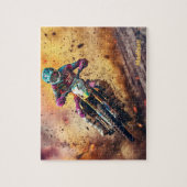 Aangepaste naam Motocross Legpuzzel (Verticaal)