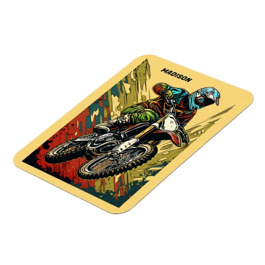 Aangepaste naam Motocross Magneet (Linkerzijde)