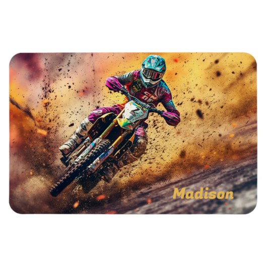 Aangepaste naam Motocross Magneet (Horizontaal)