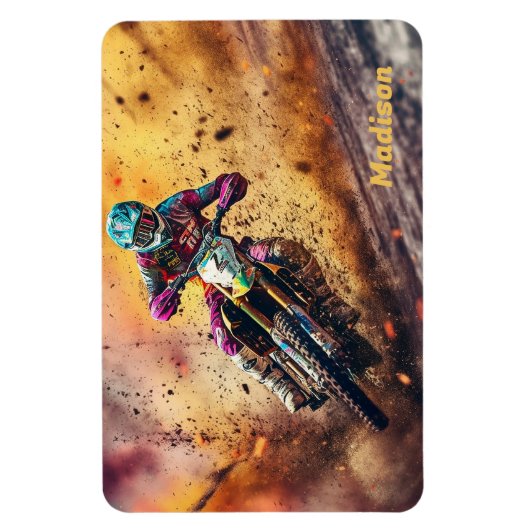 Aangepaste naam Motocross Magneet (Verticaal)