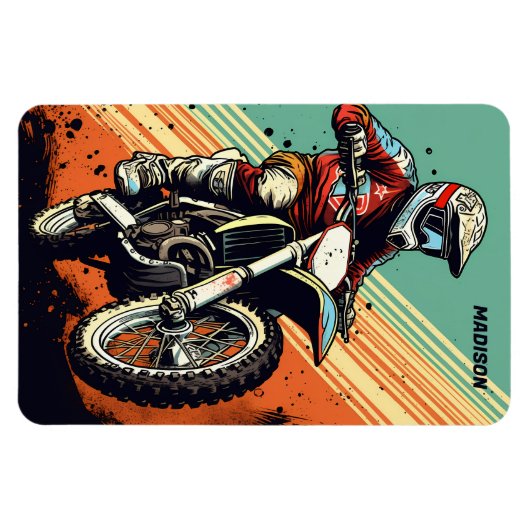 Aangepaste naam Motocross Magneet (Horizontaal)