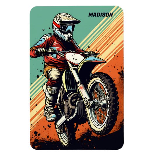 Aangepaste naam Motocross Magneet (Verticaal)