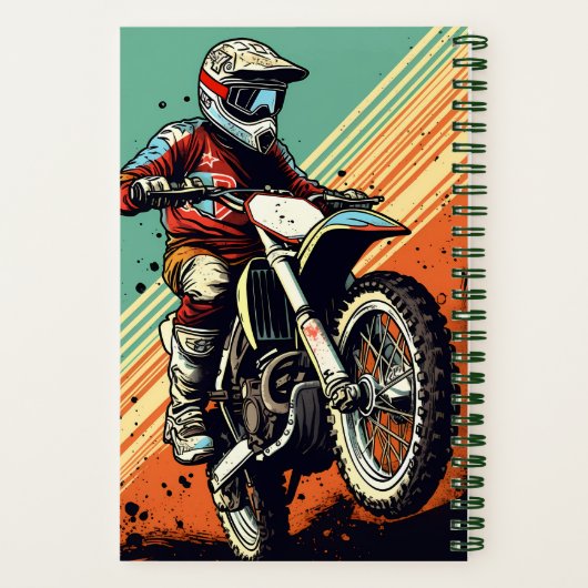 Aangepaste naam Motocross Notitieboek (Achterkant)