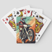 Aangepaste naam Motocross Pokerkaarten (Achterkant)