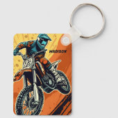 Aangepaste naam Motocross Sleutelhanger (Achterkant)