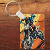 Aangepaste naam Motocross Sleutelhanger (Voorkant)
