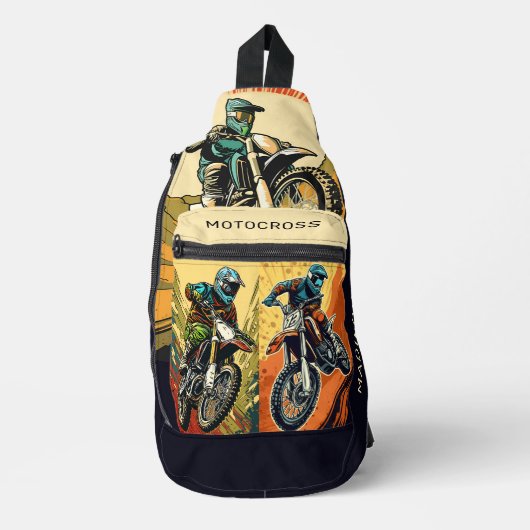 Aangepaste naam Motocross Sling Bag (Voorkant)