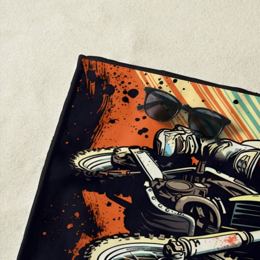 Aangepaste naam Motocross Strandlaken (In situ)