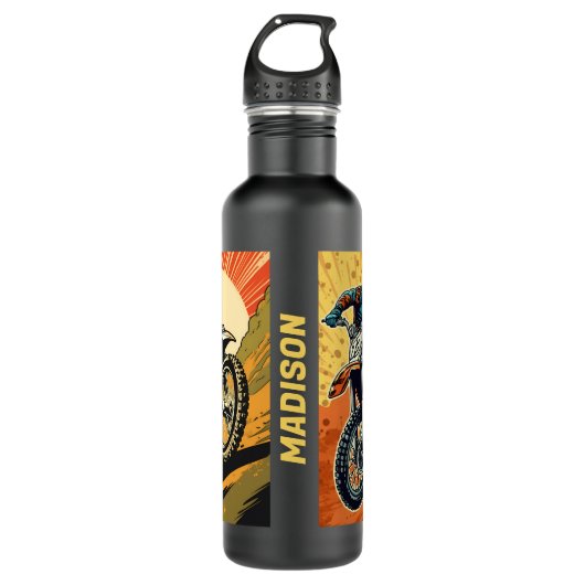 Aangepaste naam Motocross Waterfles (Voorkant)