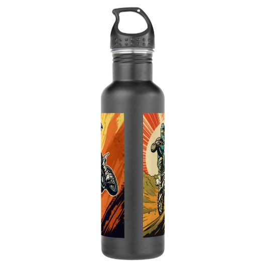 Aangepaste naam Motocross Waterfles (Achterkant)