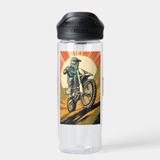 Aangepaste naam Motocross Waterfles (Achterkant)