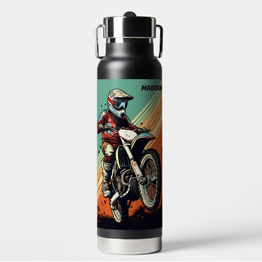 Aangepaste naam Motocross Waterfles (Voorkant)