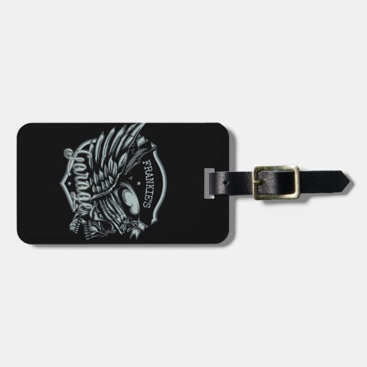 Aangepaste naam motorfiets bagagelabel (Voorkant horizontaal)