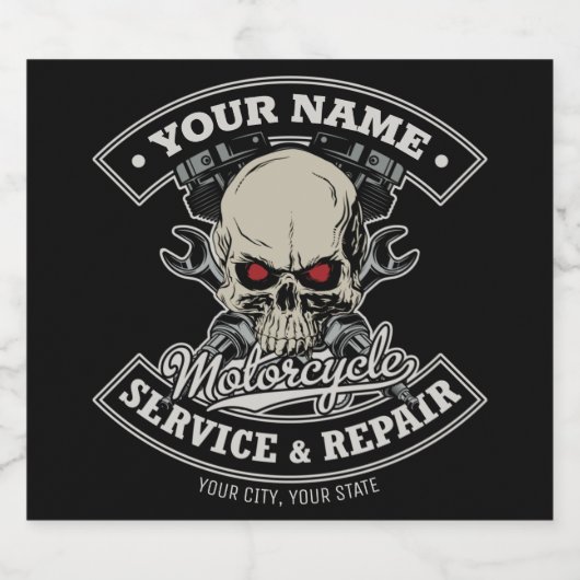 Aangepaste NAAM motorfiets Bier Etiket (Enkel label)