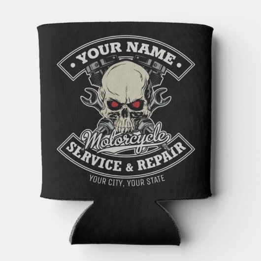 Aangepaste NAAM motorfiets Blikjeskoeler (Achterkant)